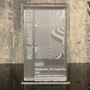 Indie Awards 23, Silver award for TheFutureCats in collaboration with Generationag